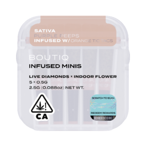 Boutiq Infused Minis Pre Rolls Purple Peeps and Orange Tic Tacs